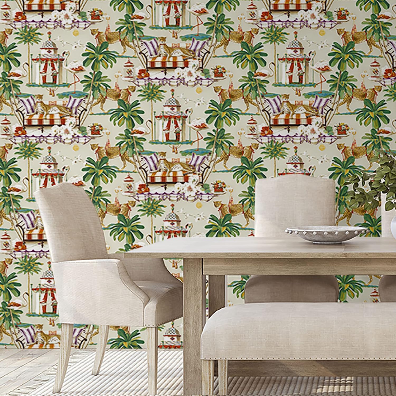 Harrison Howard Night in India Leopard Peel and Stick Wallpaper, (Multi)