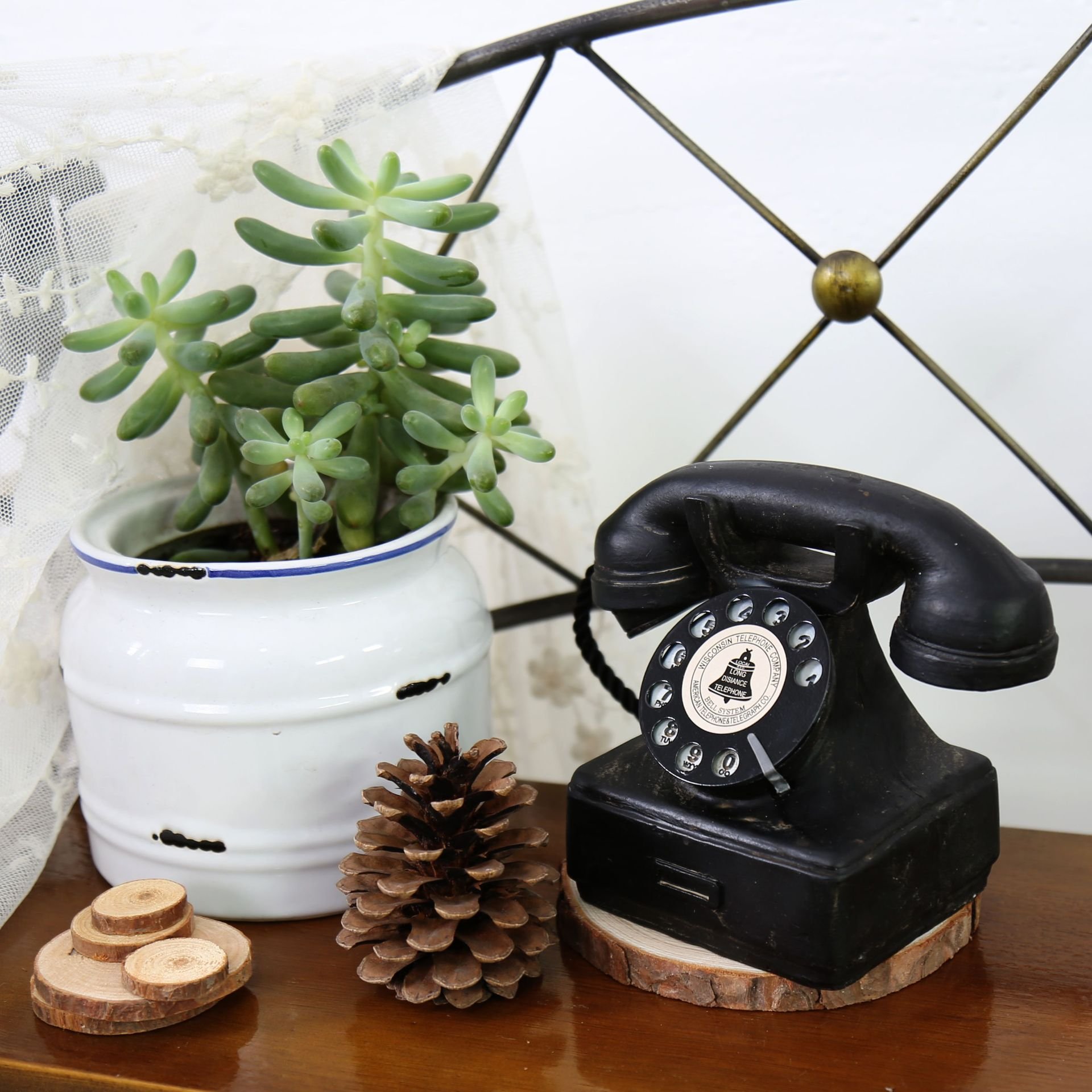 Telefonornament Antik Vintage Retro Antik Telefon Festnetztelefon Dekoration Büro zu Hause Ornament Fotografie Zubehör für Zuhause oder Büro