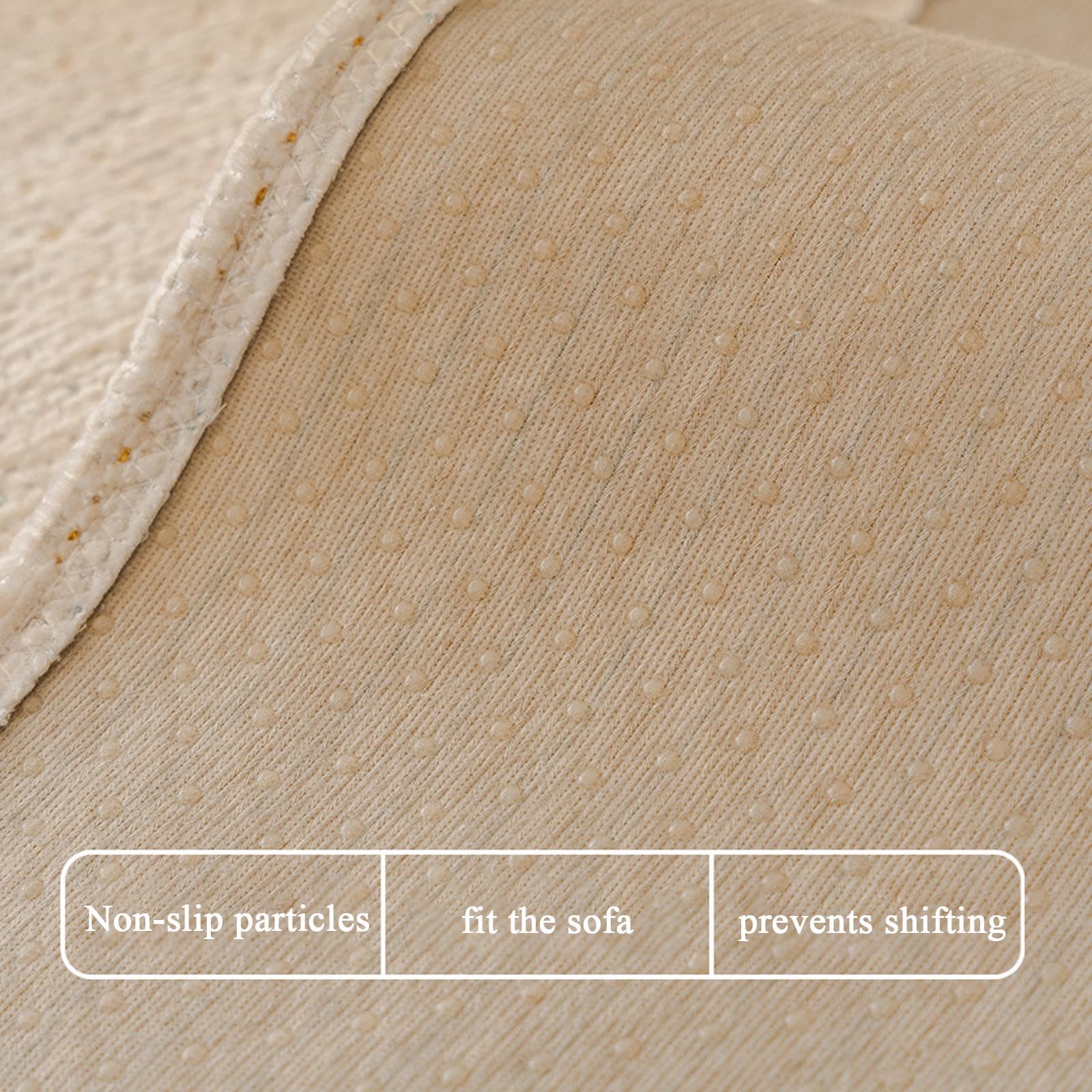 Copertura Per Divano In Tessuto Chenille, Copridivani Antiscivolo, Coprisedili Lavabili In Lavatrice, Protettore Per Mobili Del Soggiorno beige 90 * 240cm