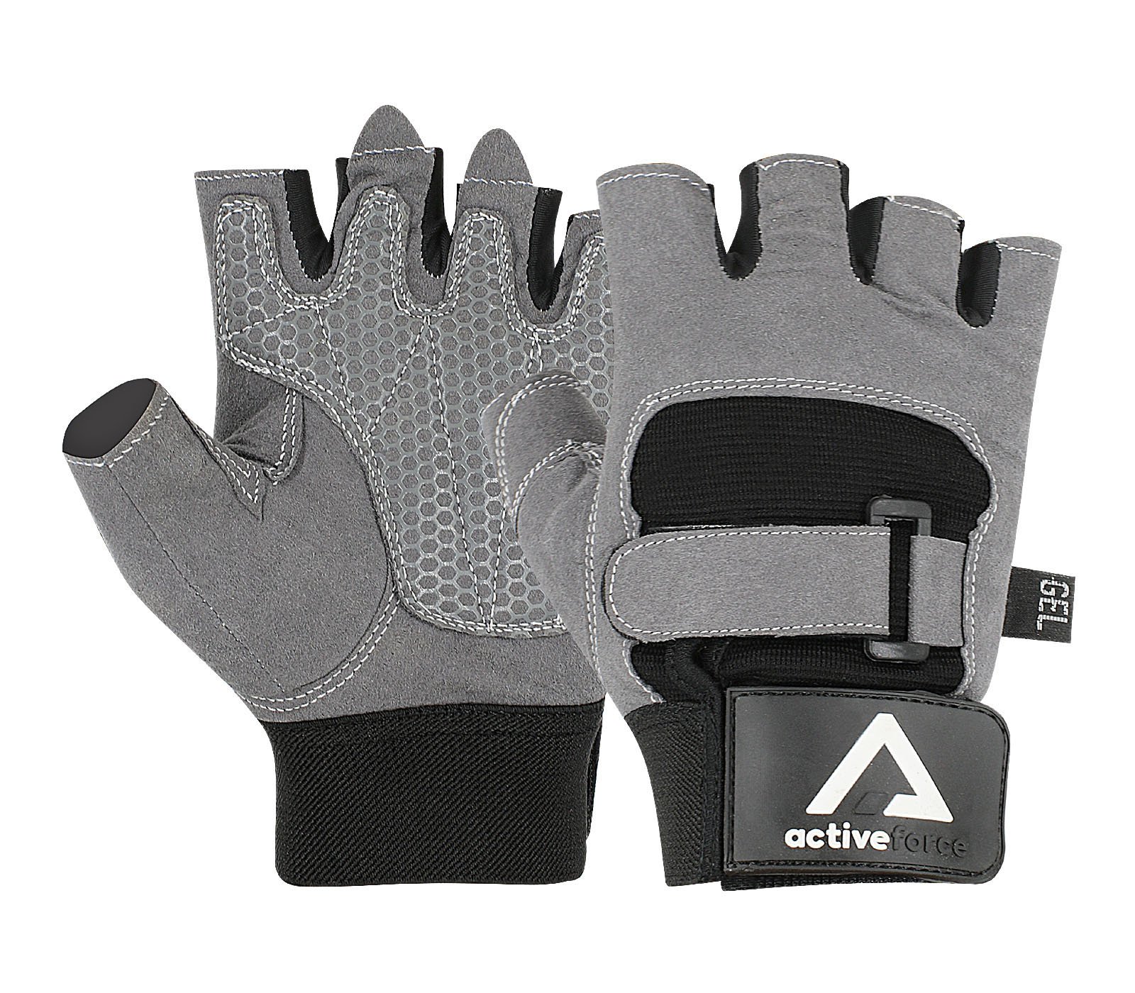 activeforce Breathable Gym Gloves with Wrist Support, Gel Palm Grip Cushioning, Stretchy comfortable Material