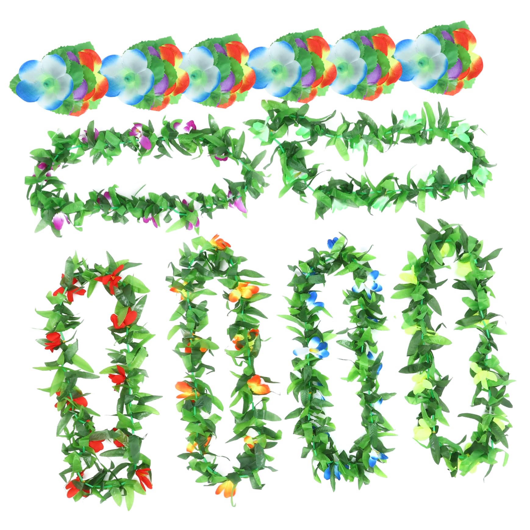Cabilock 4 Sets Hawaiianische Partydekorationen Hawaiianische Mottoparty Hawaiianische Mottoparty Hawaiianischer Kranz Hawaiianische Girlande Hawaiianische Haarspange Partyzubehör