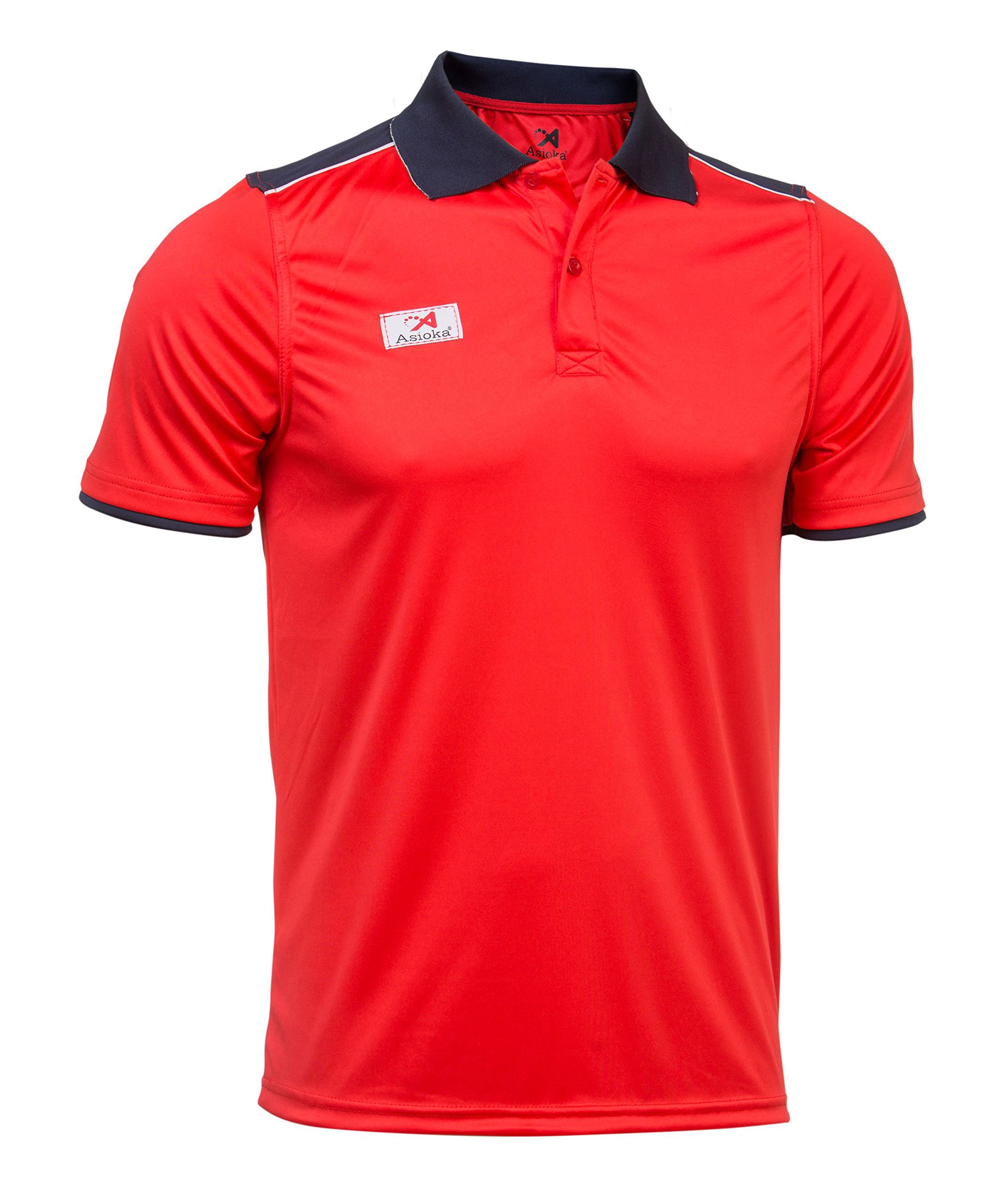 Asioka - 108/17 Technical Polo Shirt with Short Sleeves, Unisex, Adult, Unisex_Adult, 108/17 Rojo XL, red, XL