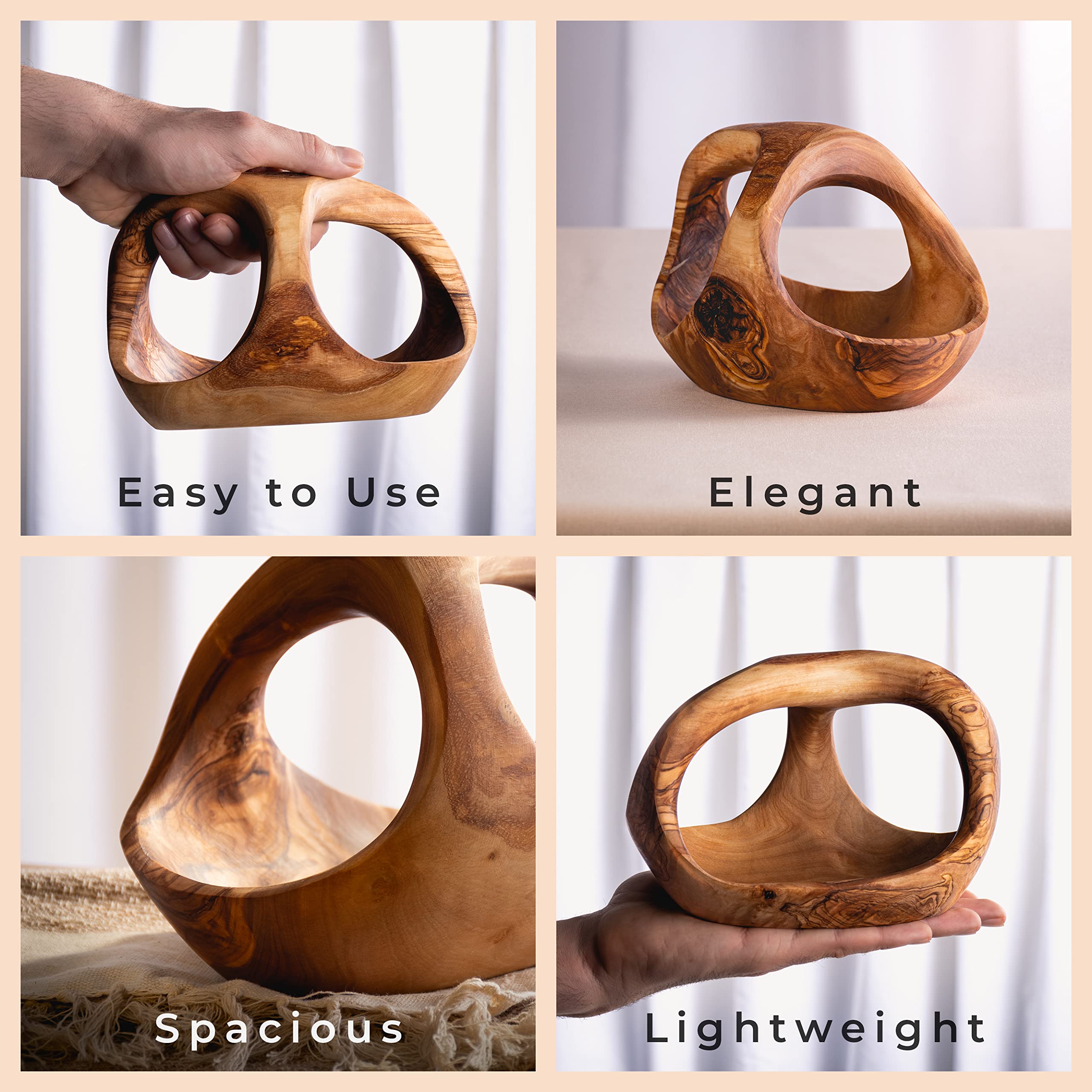 Bowl, houten fruitschaal grey finish large - Stoere en Landelijke Stijl De Buitenkans