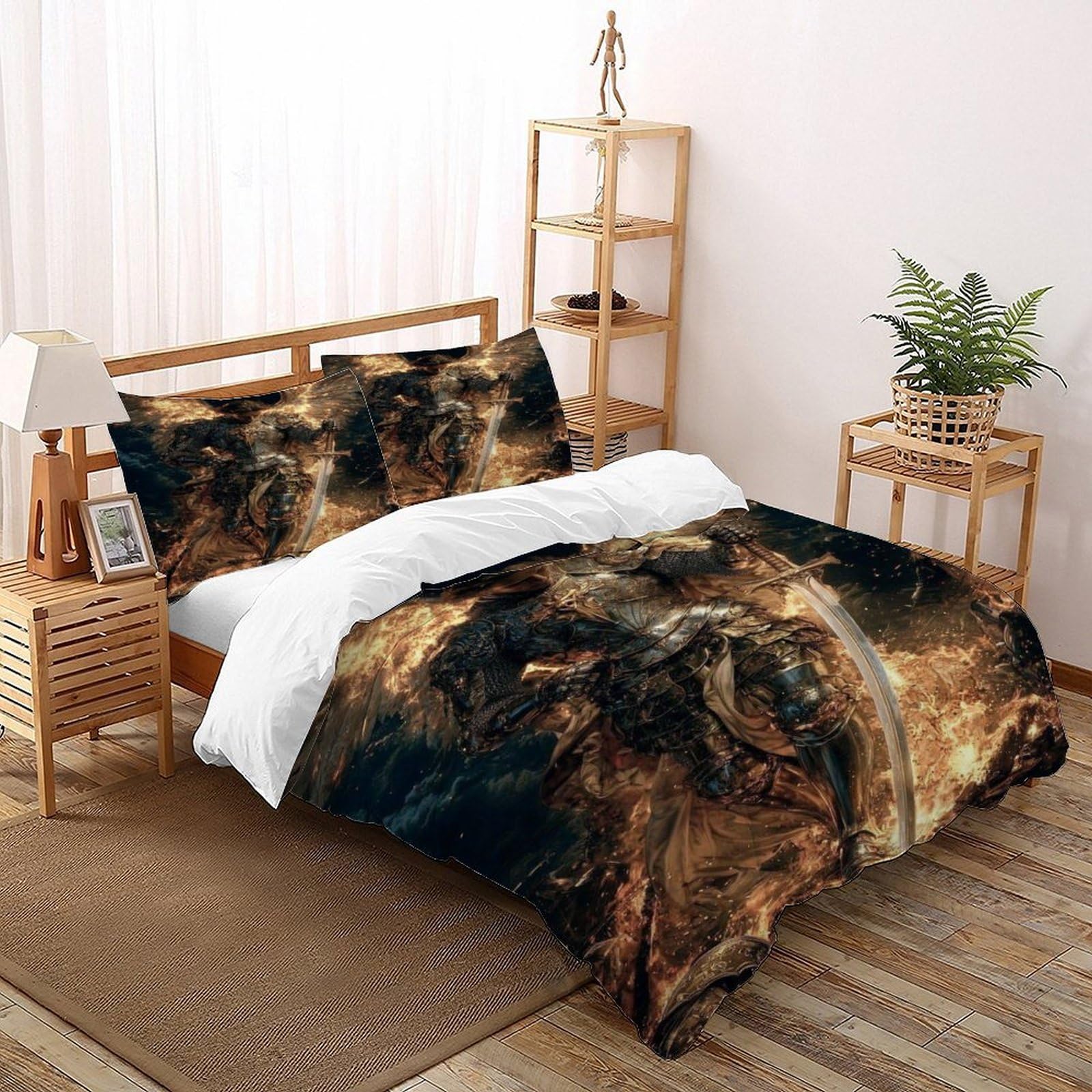 Housse de couette 260x220cm Epic MythBeast parure de lit microfibre 3 pcs