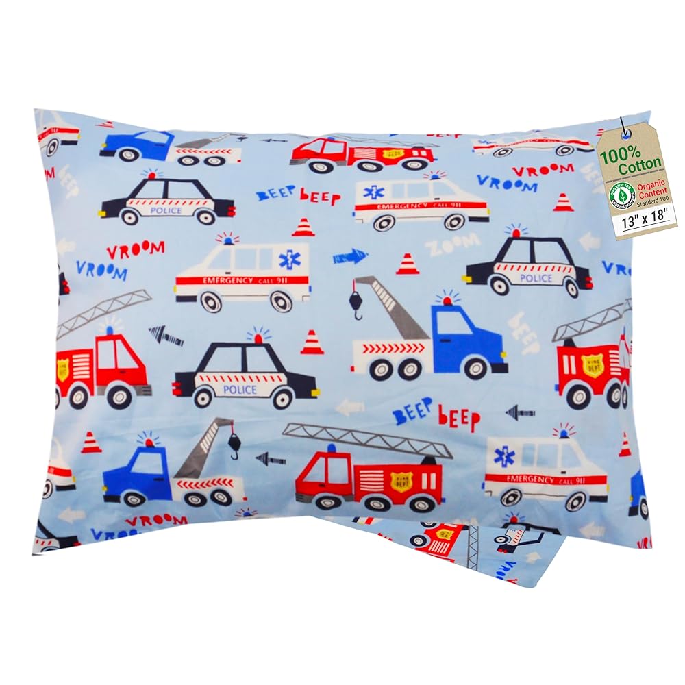 ZPECC Toddler Pillow with Pillowcase 2 Pack - 13x18 Organic Cotton Hypoallergenic Kids Pillow, Baby Essentials for Travel Crib Daycare Stroller (Intended for Age 2 and up) Car