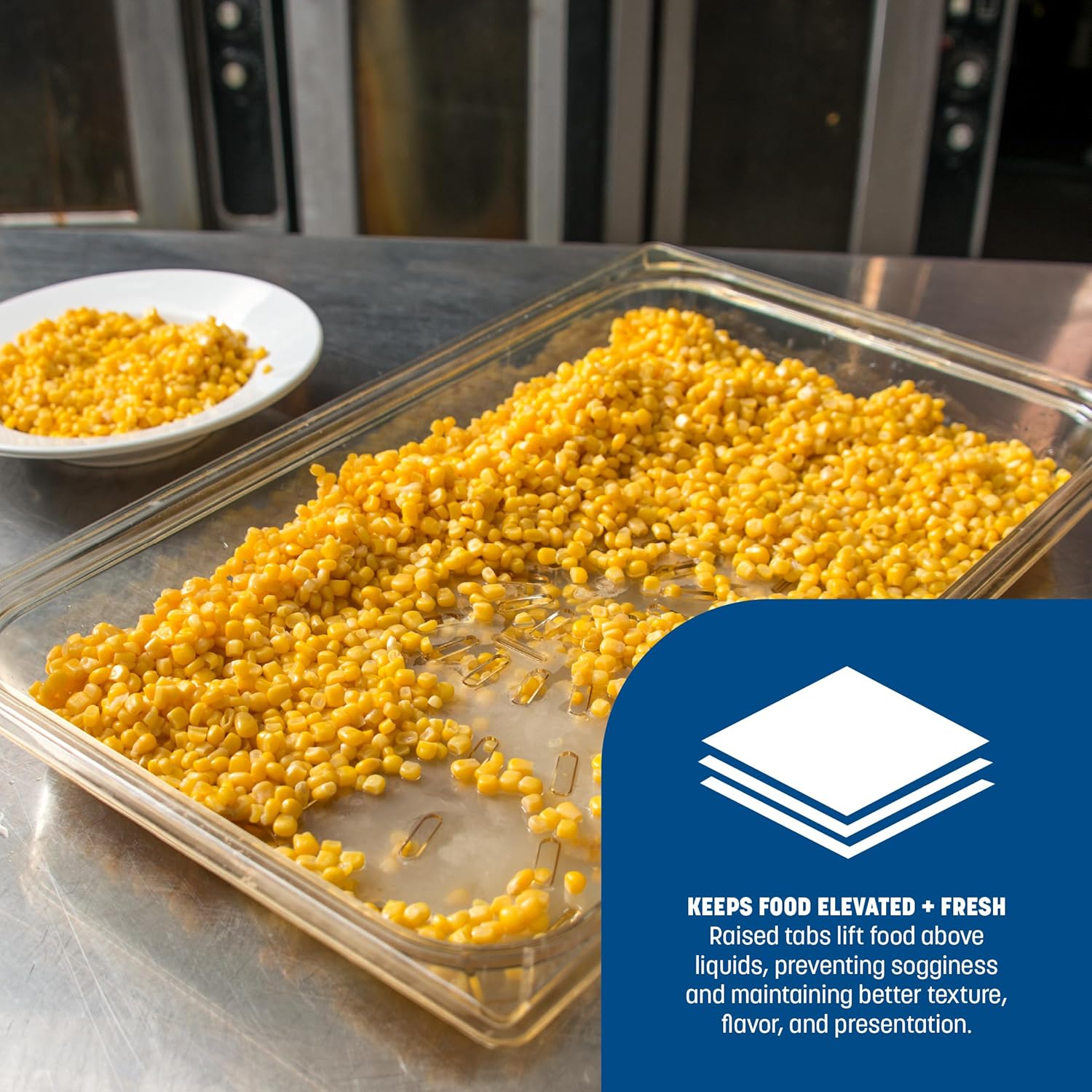 Carlisle FoodService Products 1041513 StorPlus High Heat Drain Shelf, Full Size, Amber