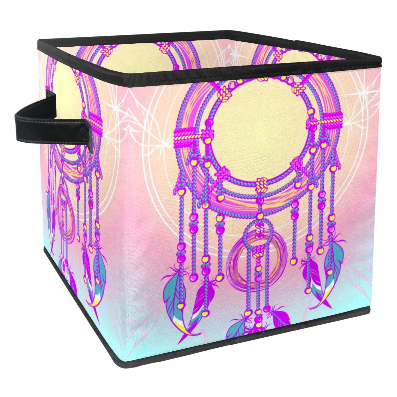 Panier de rangement en tissu pour placard et jouets cube organisateur pliable attrape-rêves