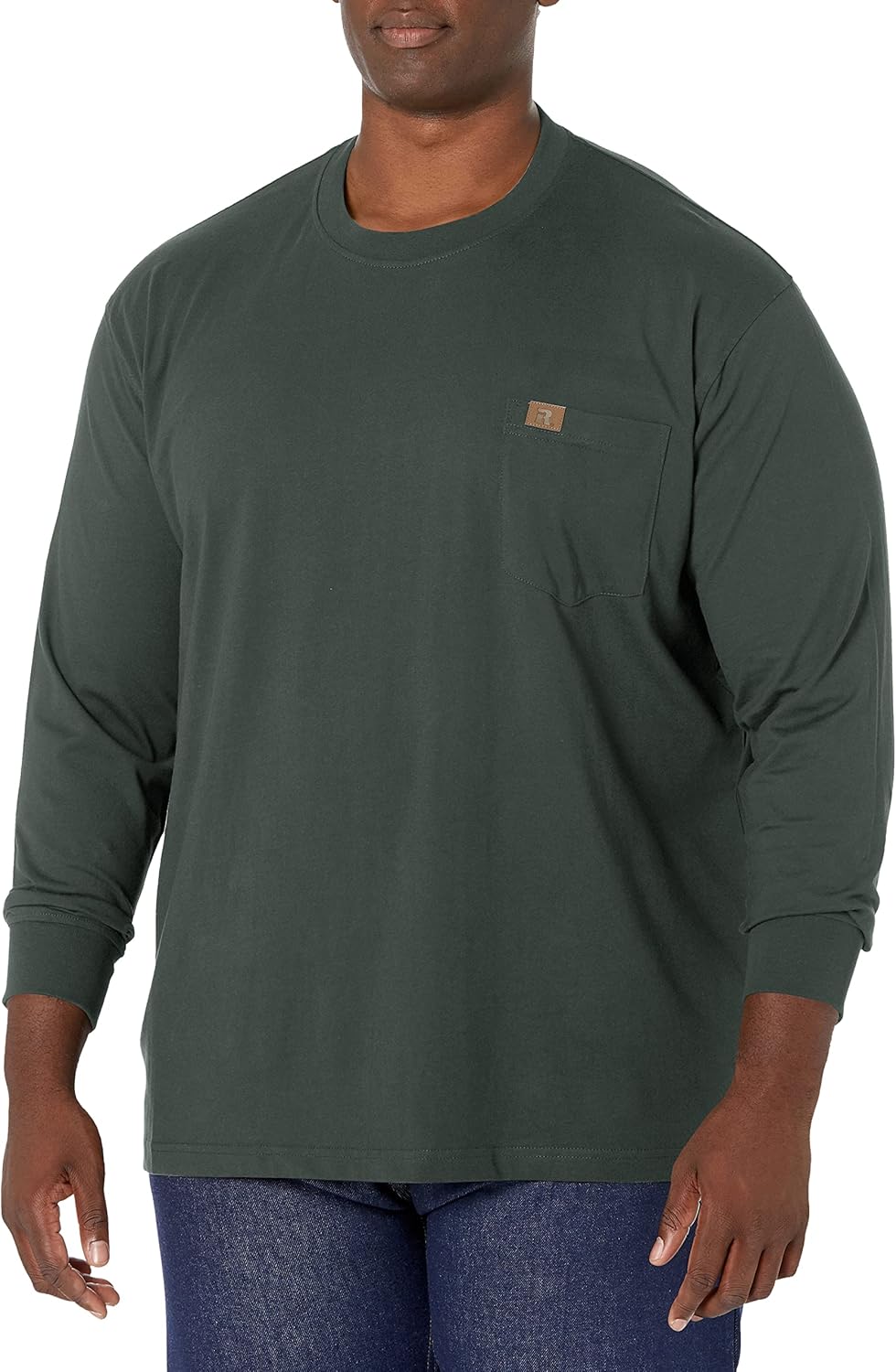 Wrangler Riggs Workwear Men's Long Sleeve Pocket T-Shirt X-Large Forest Green