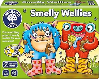 Orchard Toys Smelly Wellies Game, Educational Game For Children Aged 2-6, First Matching Game, Develops Matching & Memory Skills, Two Ways To Play