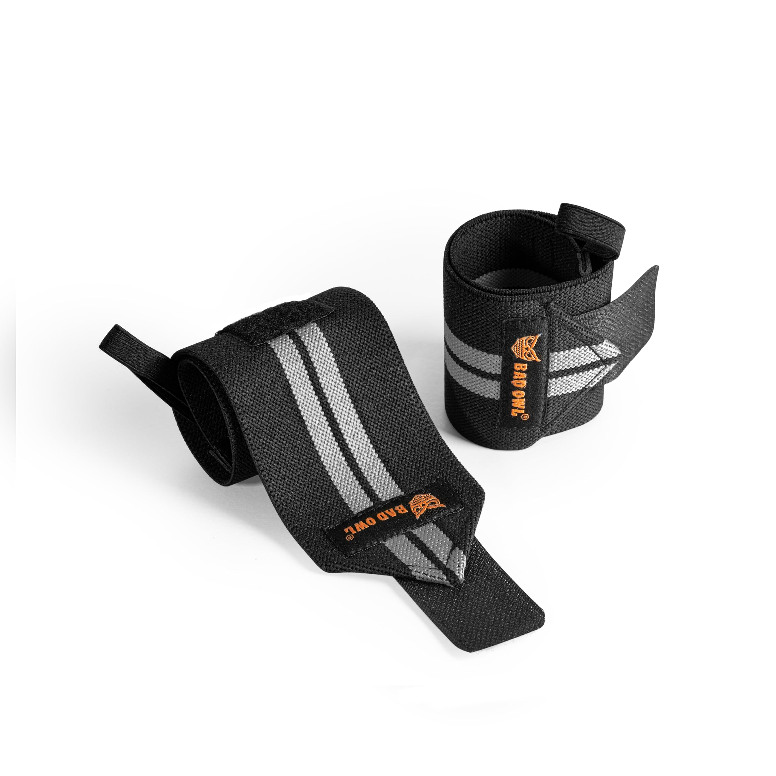 Bad OWL Wrist Support for Gym & Fitness – Heavy-Duty Adjustable Straps with Reinforced Thumb Loops, Breathable Wrist Wraps for Men & Women, Weightlifting & Strength Training Gear (GREY)-image-28
