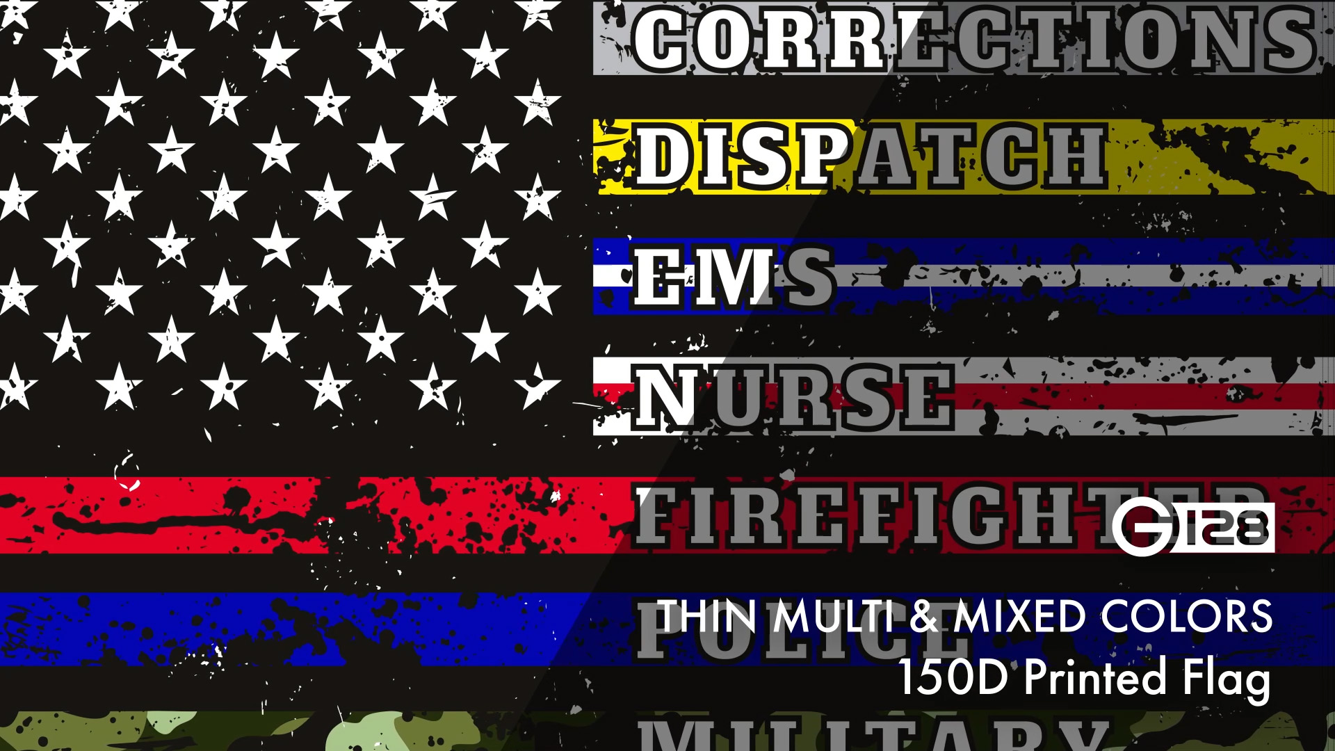 Amazon.com : G128 Thin Line First Responders American Flag | 3x5 Amazon.com : G128 Thin Line First Responders American Flag | 3x5
