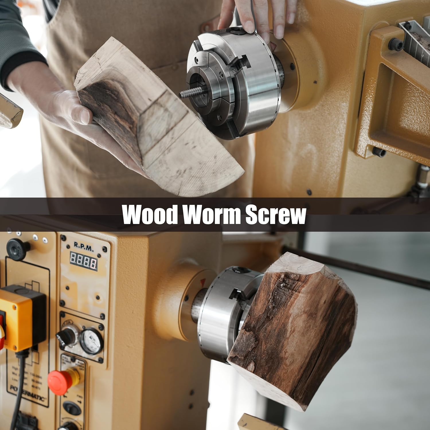 5.5" Woodlathe Chuck, Thread 1-1/4"x8TPI", Dovetail Jaws, Pin Jaws, 10" Flat Jaws, Step Jaws, Wide Jaws, Wood Screw, Thread adaptor to 1"x8TPI, Two Nylon Washers, Two Chuck Keys and T Handle Key.