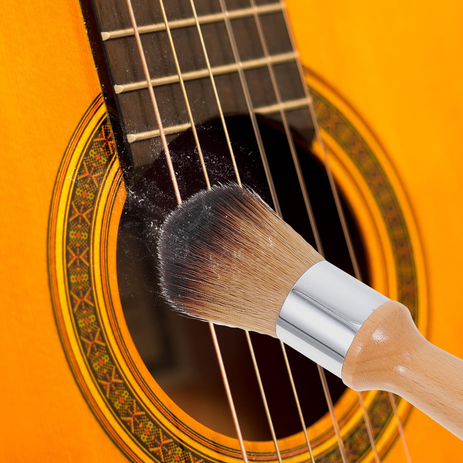 Beaupretty Cepillo de polvo con mango de madera para figuritas, modelos y estatuas, cepillo de limpieza esencial para instrumentos musicales y coleccionables, limpiador de modelos y estatuas