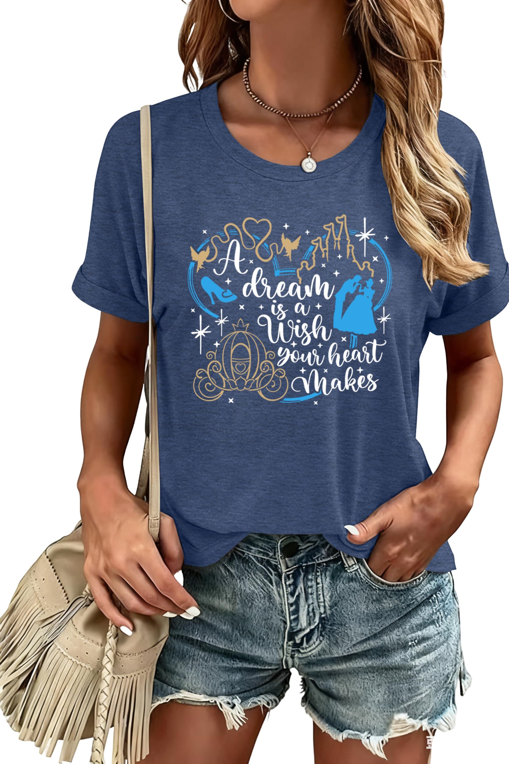 Magical Shirts Women Girls Family Vacation Matching Shirt Magic Kingdom T-Shirt Mommy and Me Trip Short Sleeve Tops