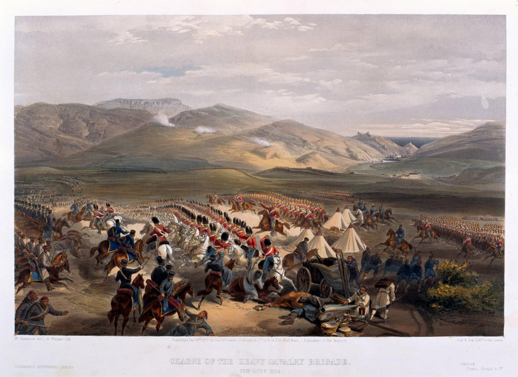 Tableau brigade lourde Balaklava William Simpson grand format déco murale - 5