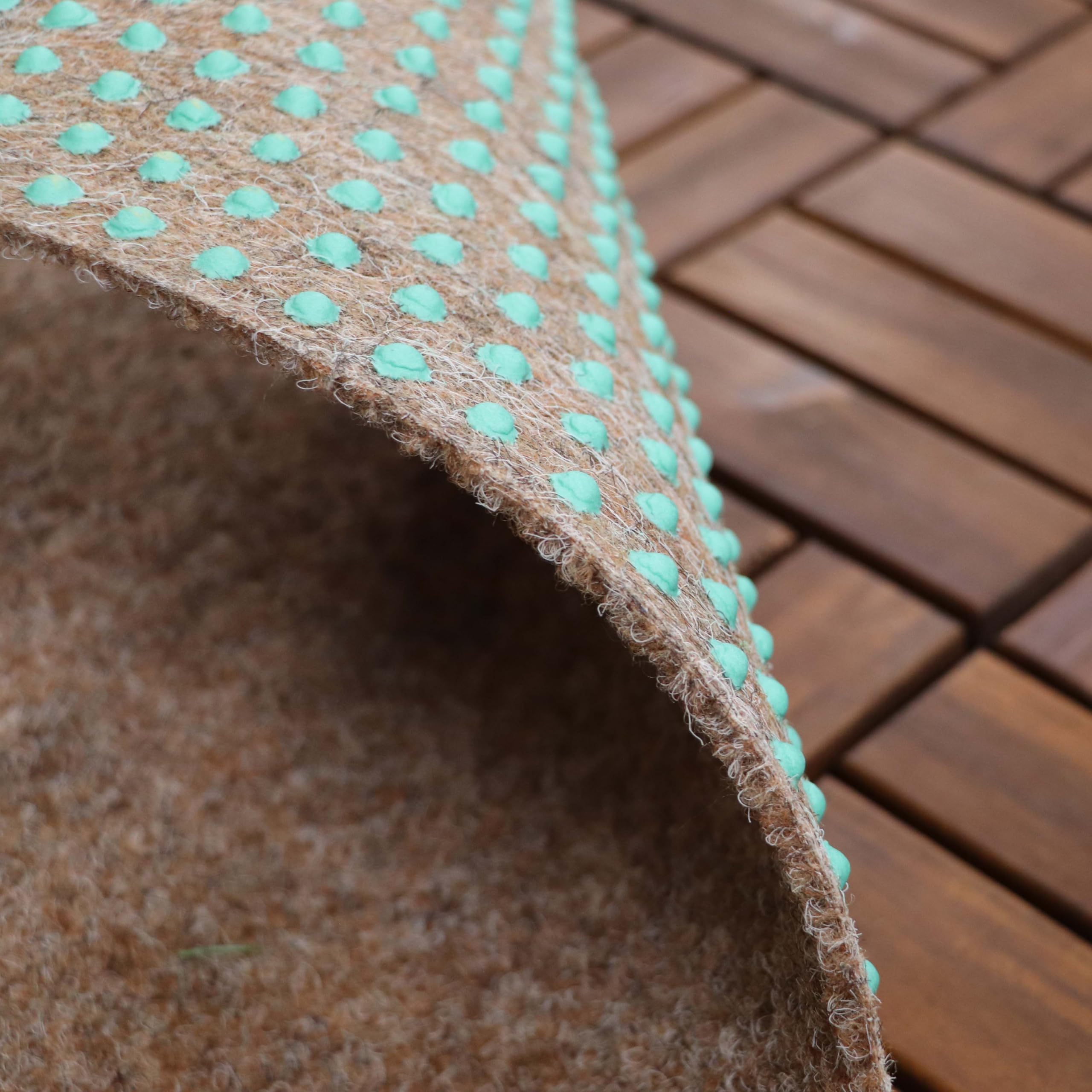 Primaflor Tapis de Gazon Green 400x100 cm Beige Gazon Artificiel extérieur 8 mm Doux & perméable, résistant UV/intempéries, Surface Plane, Dos à Picots – pour Balcon/terrasse