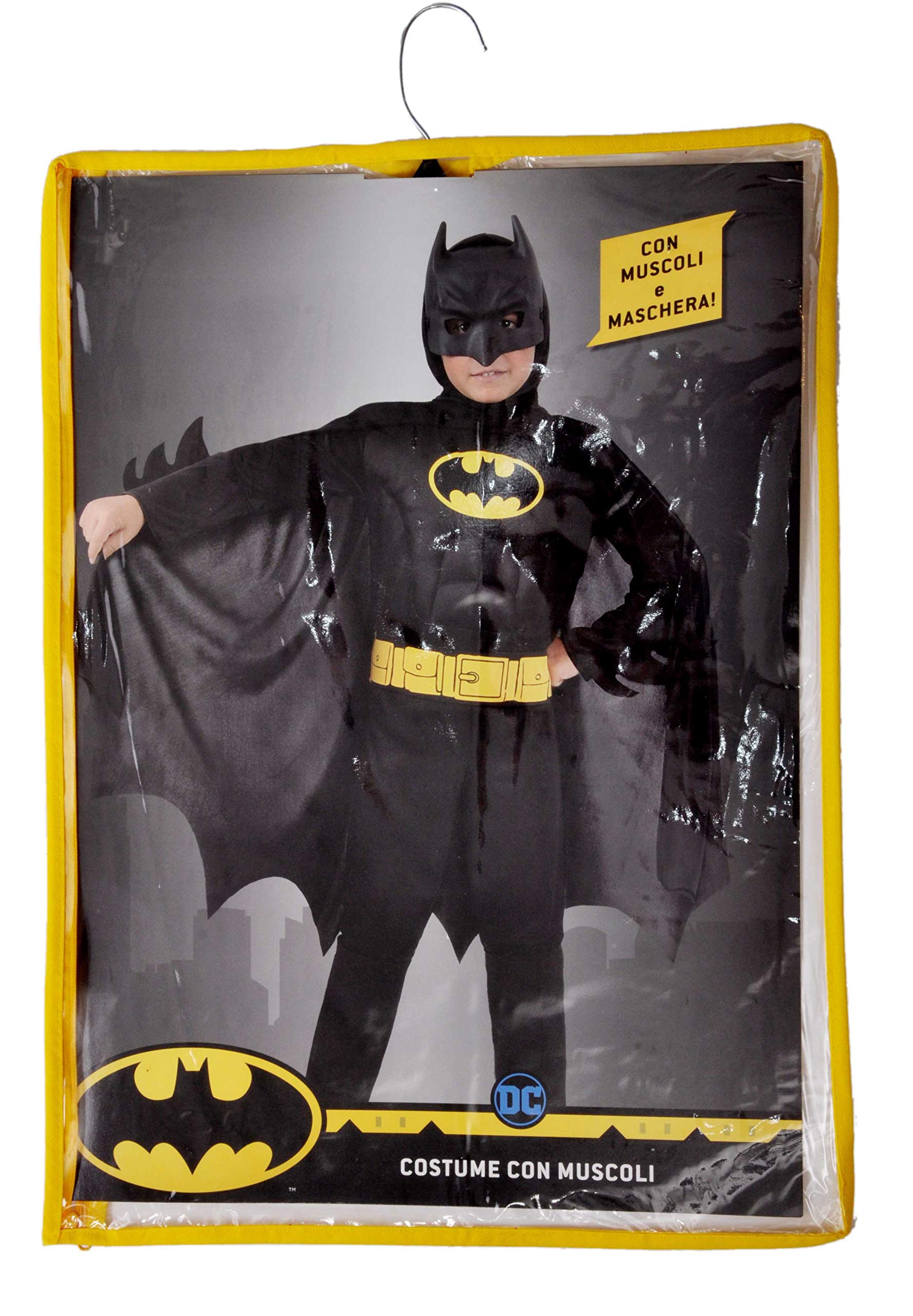 Ciao- Batman costume travestimento bambino originale DC Comics con muscoli imbottiti