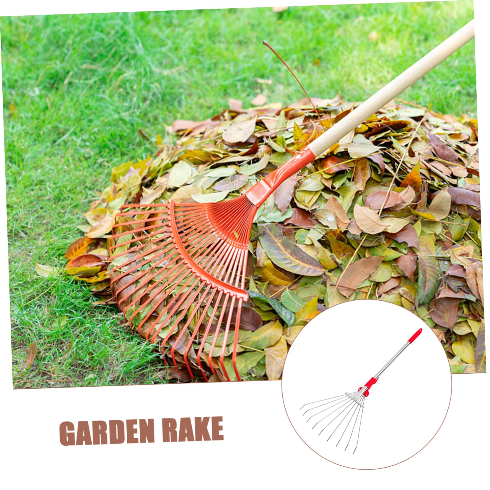 Rastrello Da in Resistente Per Prati e Foglie Attrezzi Da Giardinaggio Per Pulizia e Lavoro in