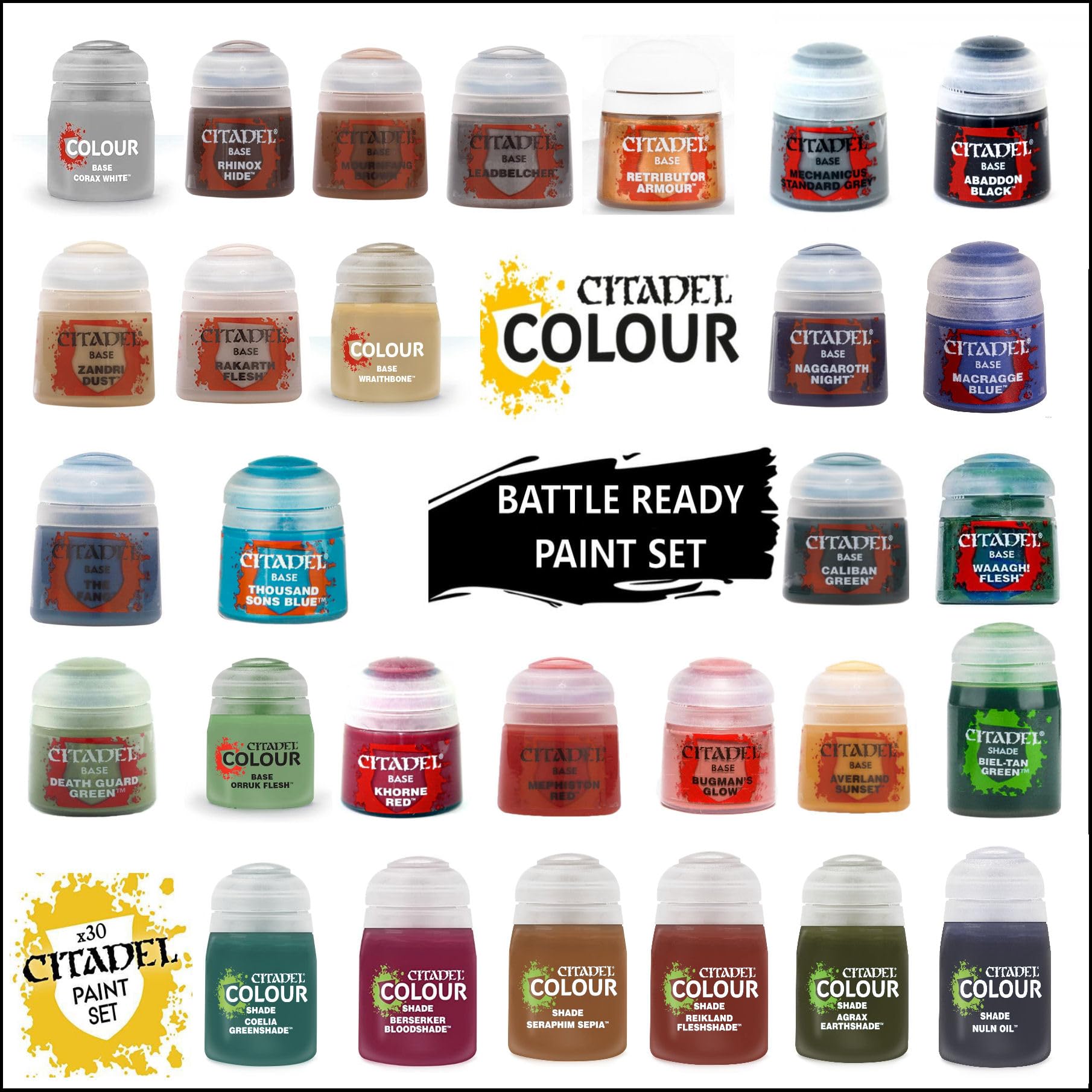 シタデルカラー　BATTLE READY PAINT 30色セット シタデルカラー BATTLE READY PAINT 30色セット シタデルカラー BATTLE