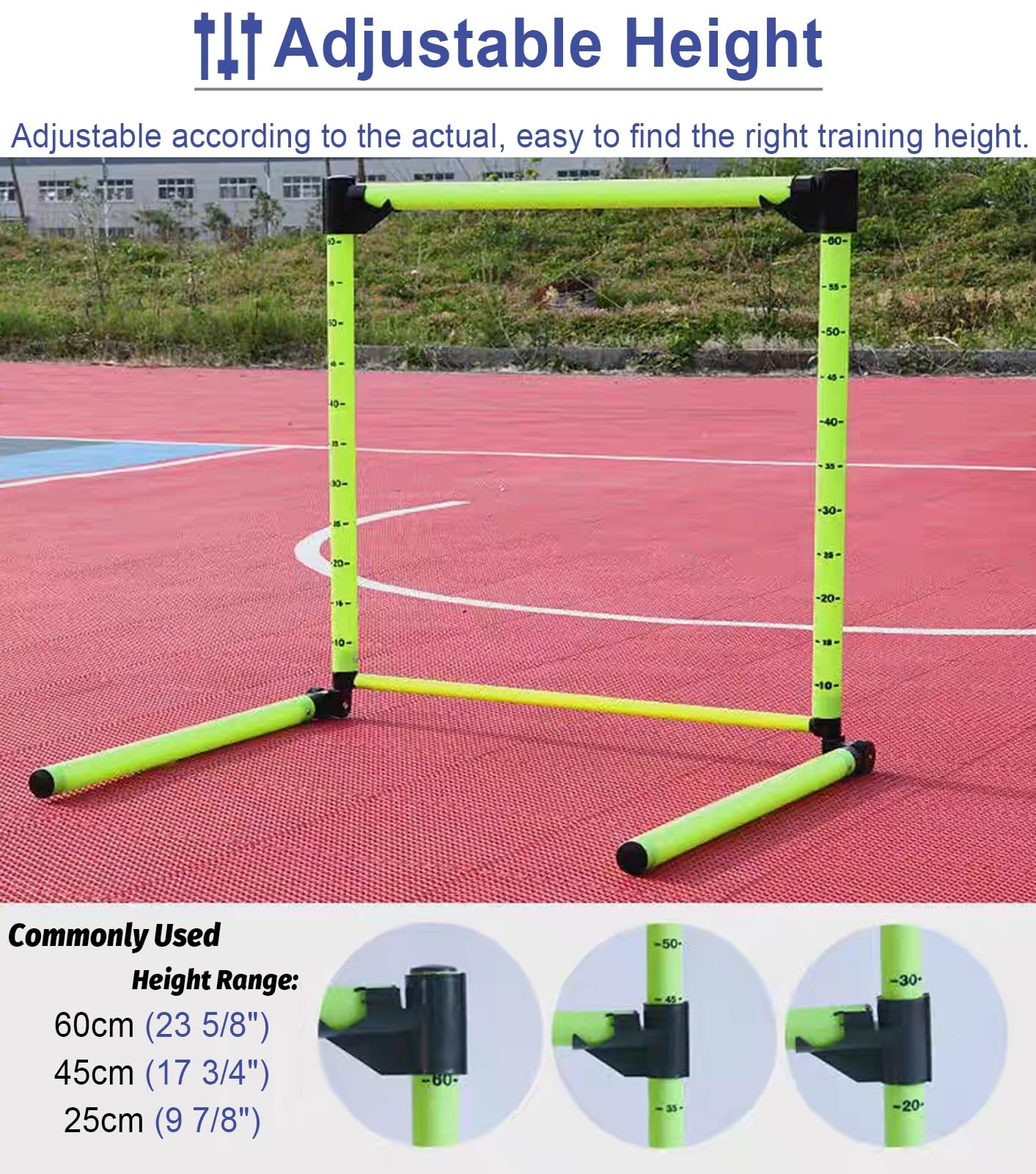 Vallas Entrenamiento Vallas de Agilidad para Atletas, Vallas Ajustables para Fútbol y Baloncesto, Vallas de Entrenamiento de Velocidad, Poste de Vallas Portátil Multifunción