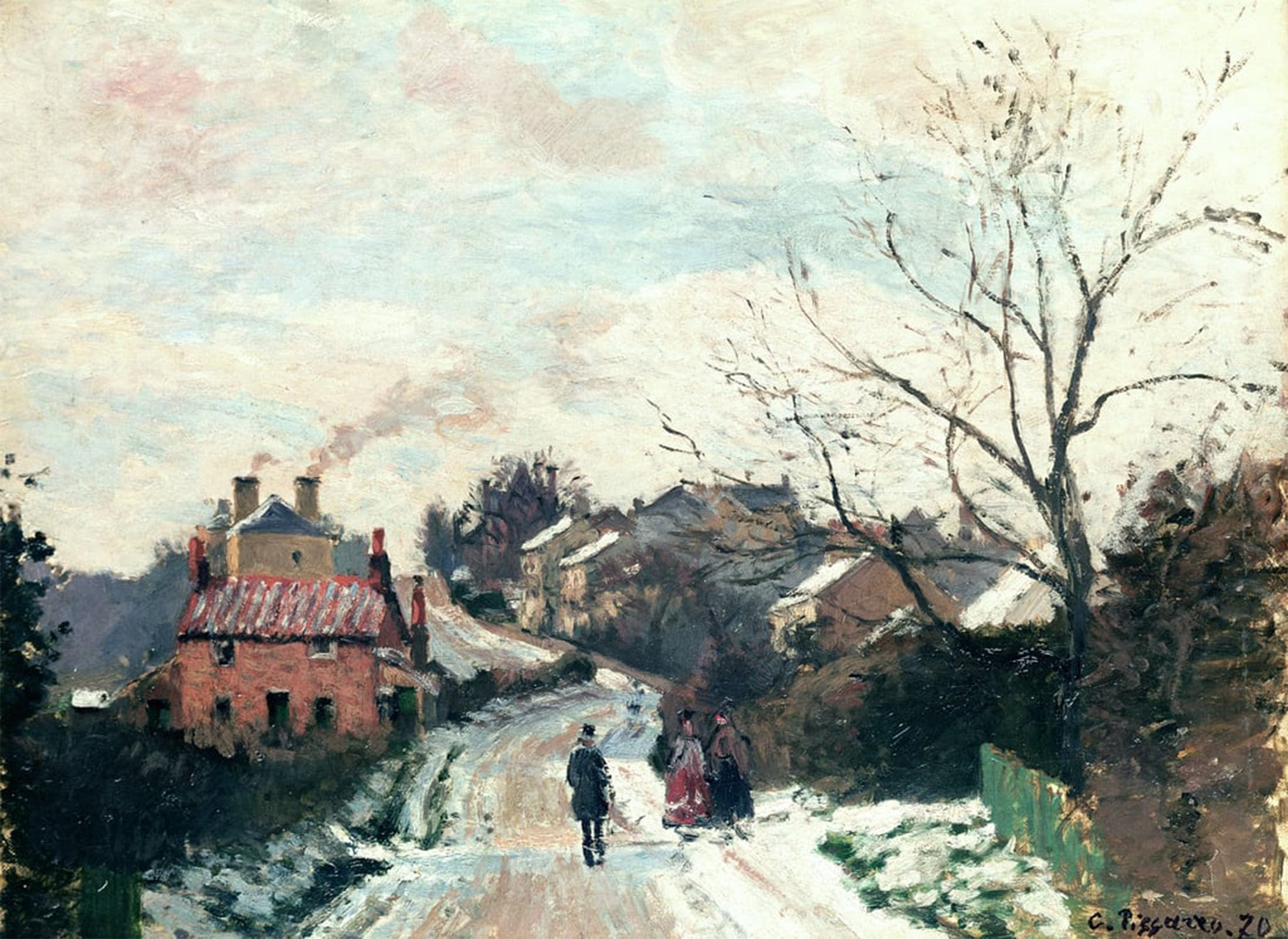 POSTERIIk Famous Print Pop Art Wall Art Graffiti Hill Upper Norwood by Camille Jacob Pissarro Art Prints for Home Decor 60x90cm