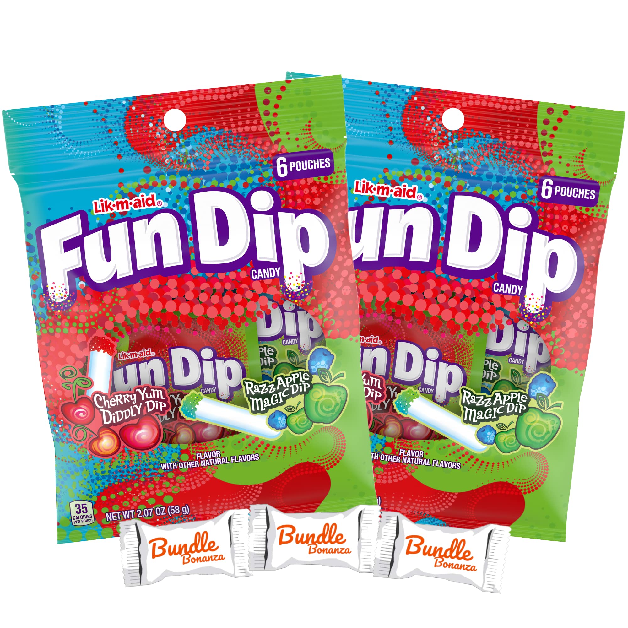 FUN DIP Candy Bags, 2.07oz Each (2 Pack) W/Bundle Bonanza Candy