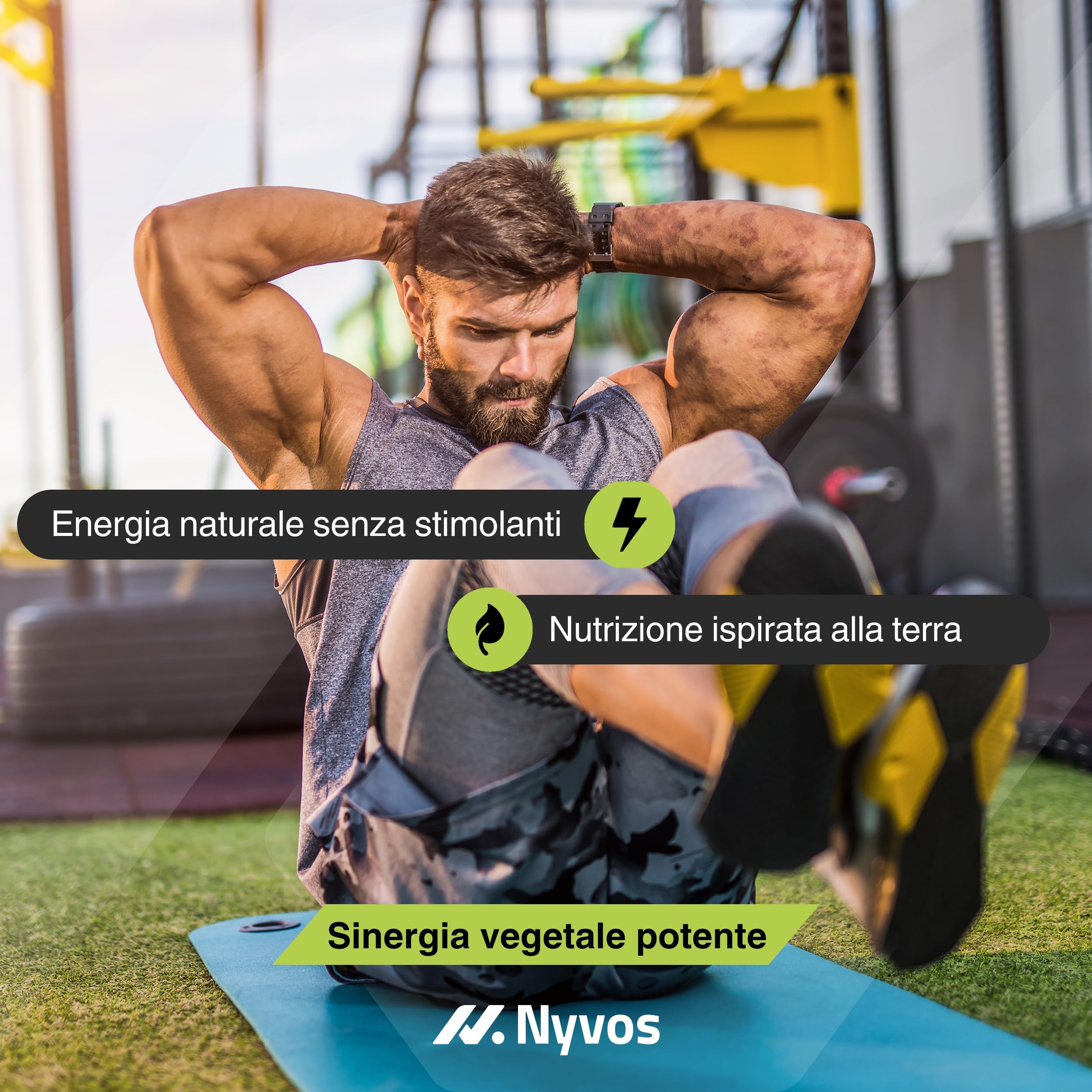 Tribulus Terrestris 90% Saponine + Maca Nera 40.000 mg – con Zinco e Vitamina B6 – 120 Capsule Vegane – Nyvos
