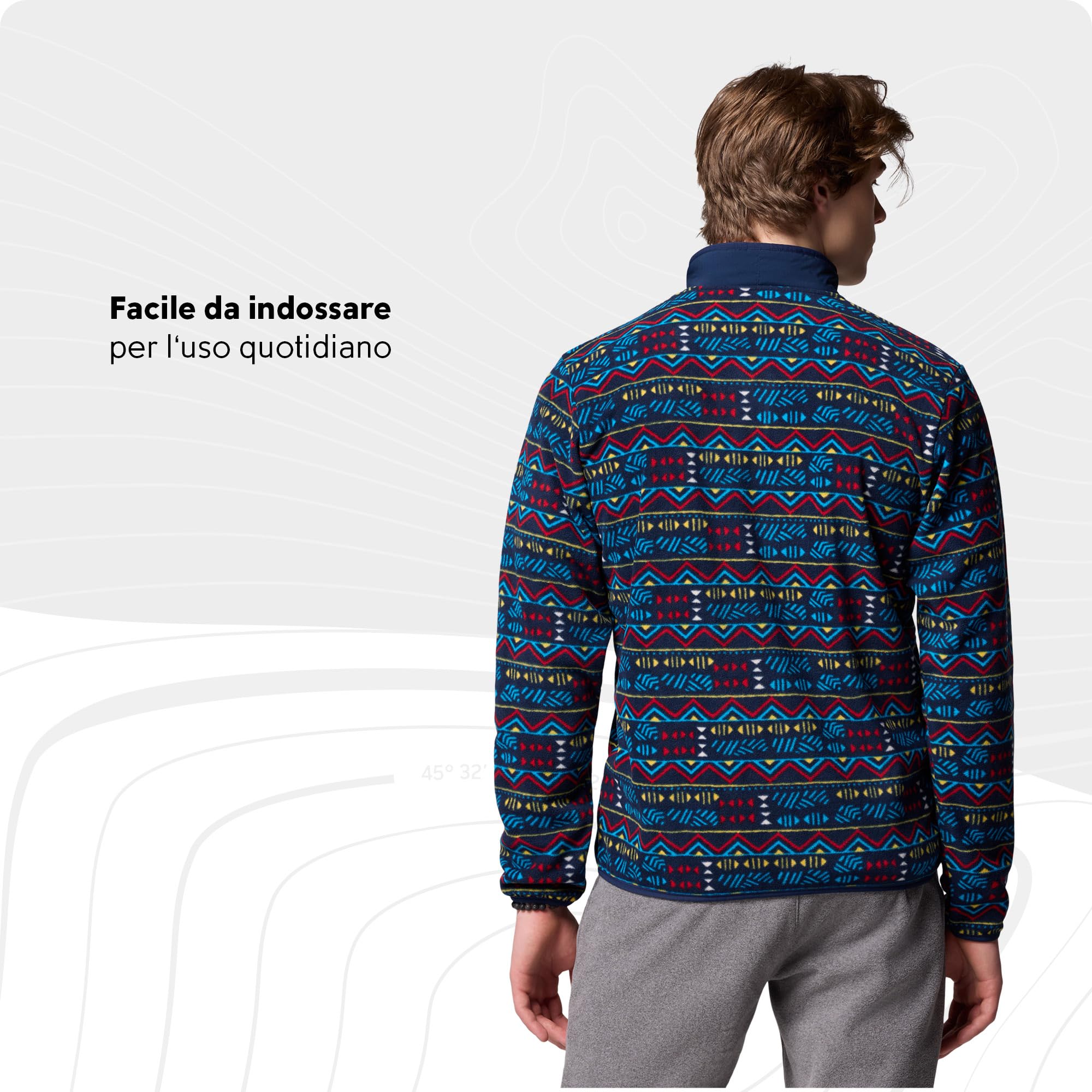 Columbia Sequoia Grove™ Printed Full Zip Giacca in pile con zip intera Uomo (Pacco da 1)