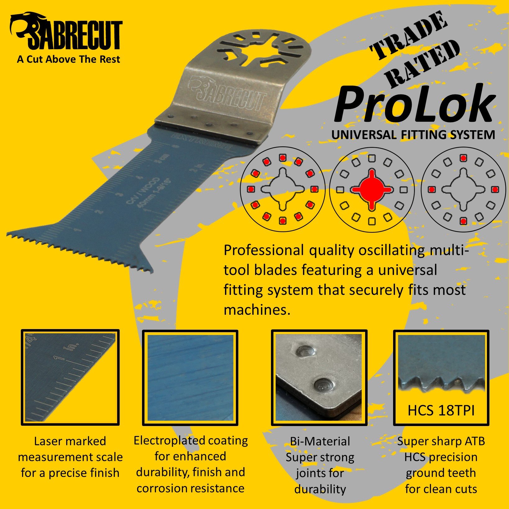 SabreCut 27pcs BB_PRK26 Ostrza multitool Trwały | Kompatybilne Bosch Fein (Non-StarLock) Makita Milwaukee Einhell Ergotools Hitachi Parkside Ryobi Worx Workzone