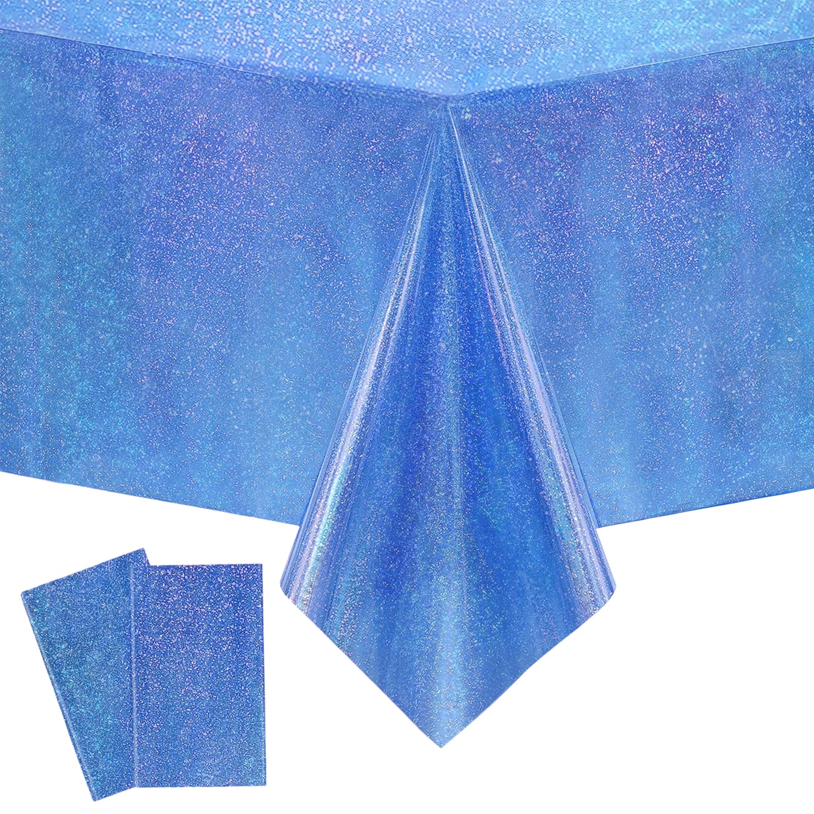 flintronic 2 Pcs Tovaglia Azzurro in Plastica, Tovaglia Compleanno, per feste e picnic, compleanni, matrimoni e altro
