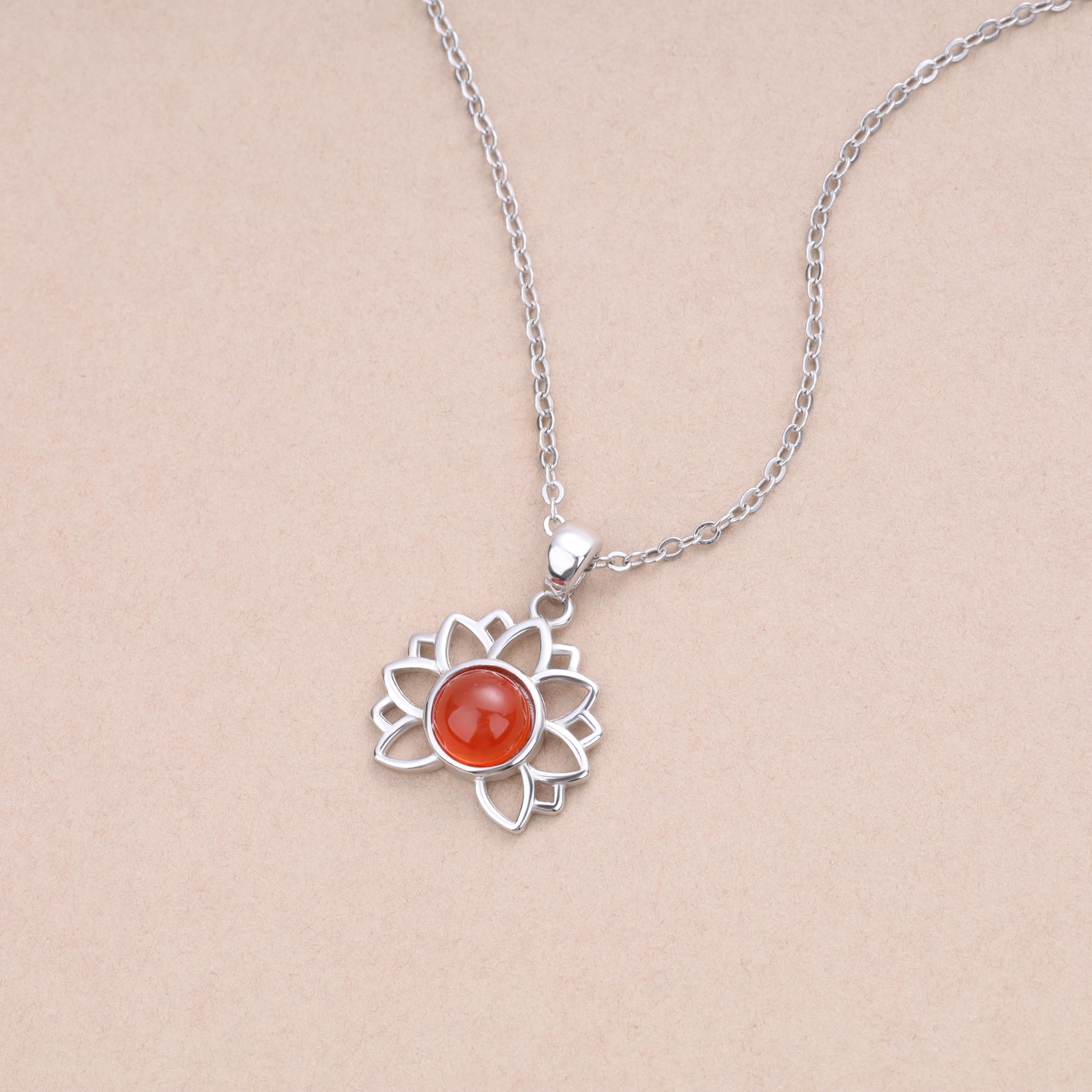 COAI Collier Argent 925 Pendentif Fleur de Lotus Femme