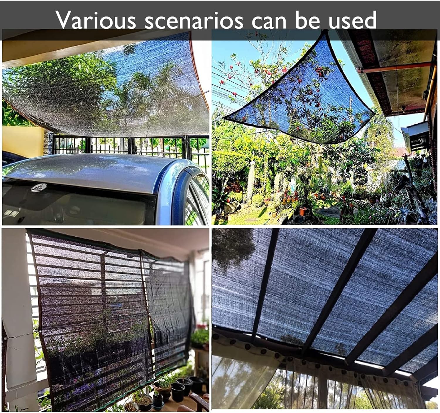 Shade Net Mesh Shade Sunblock Shade Cloth 16x16ft, Shade Netting for Greenhouse, Uv Resistant Shade Sunblock Net, Sunshade Net for Garden - for Garden Greenhouse Patio Pet House