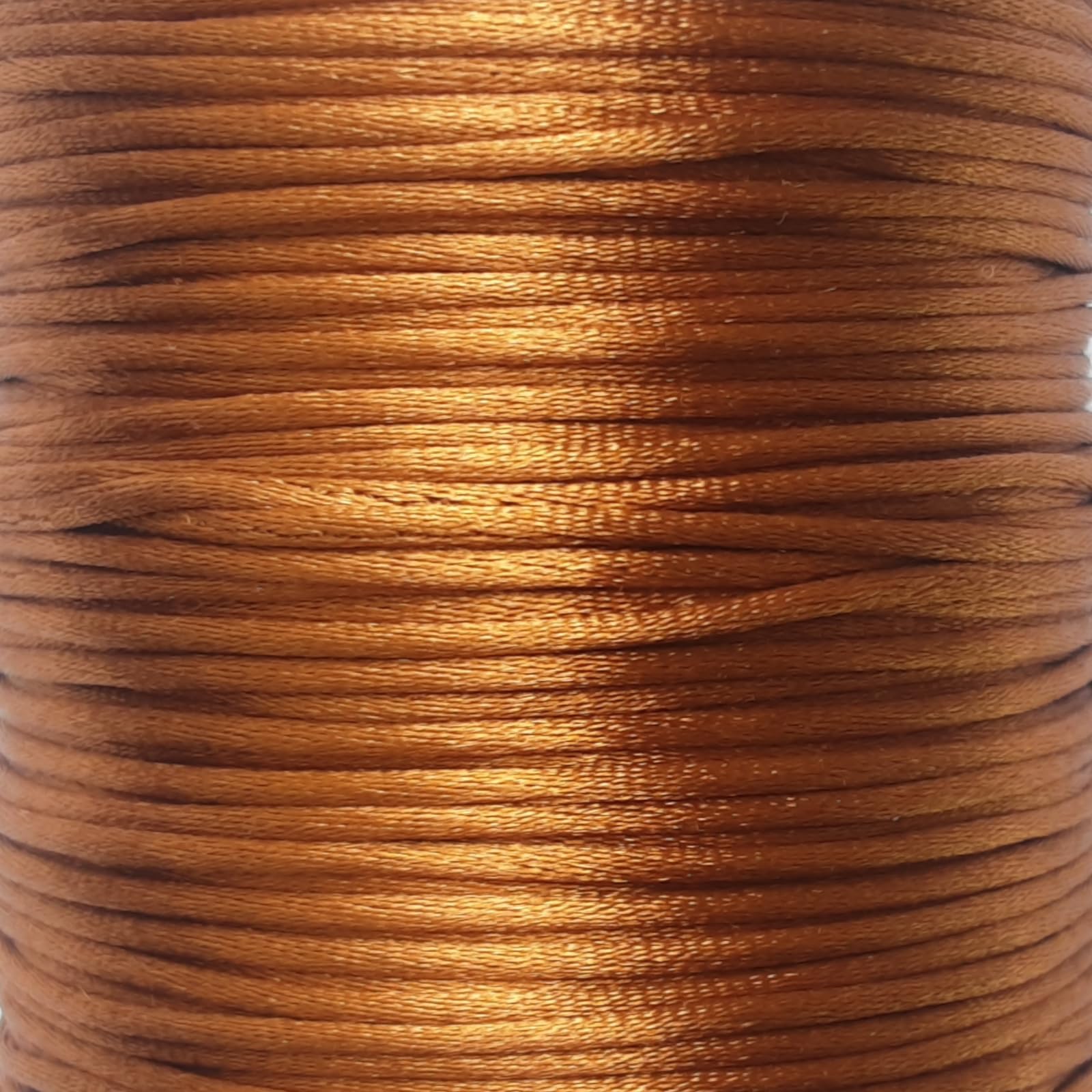 Satin Cord 1mm Rattail Knotting Thread 5m Sewing Craft Bracelet Making Decorating Jewellery (COPPER)