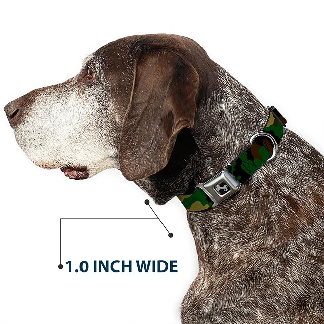 Foto 6 de 8 de Buckle Down Camuflaje Verde Collar de Perro Hueso, grande/15 - 26 "