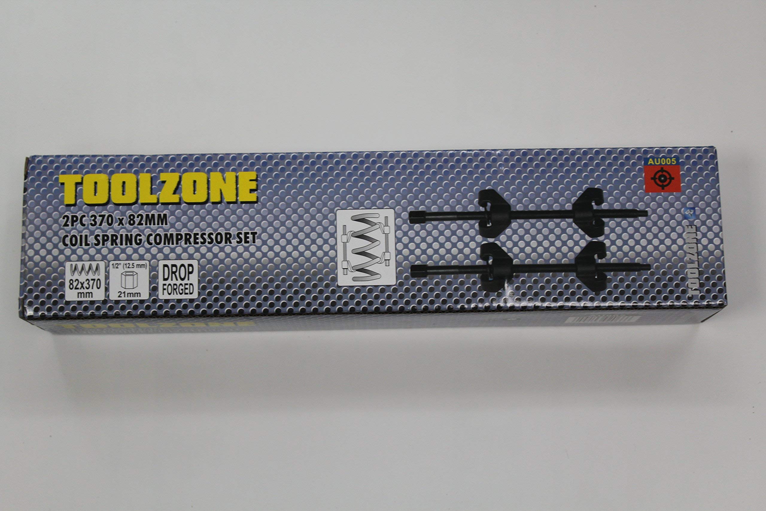 Toolzone Heavy Duty 2 piece 370 x 82mm Coil spring Compressor Clamps Auto Tool set