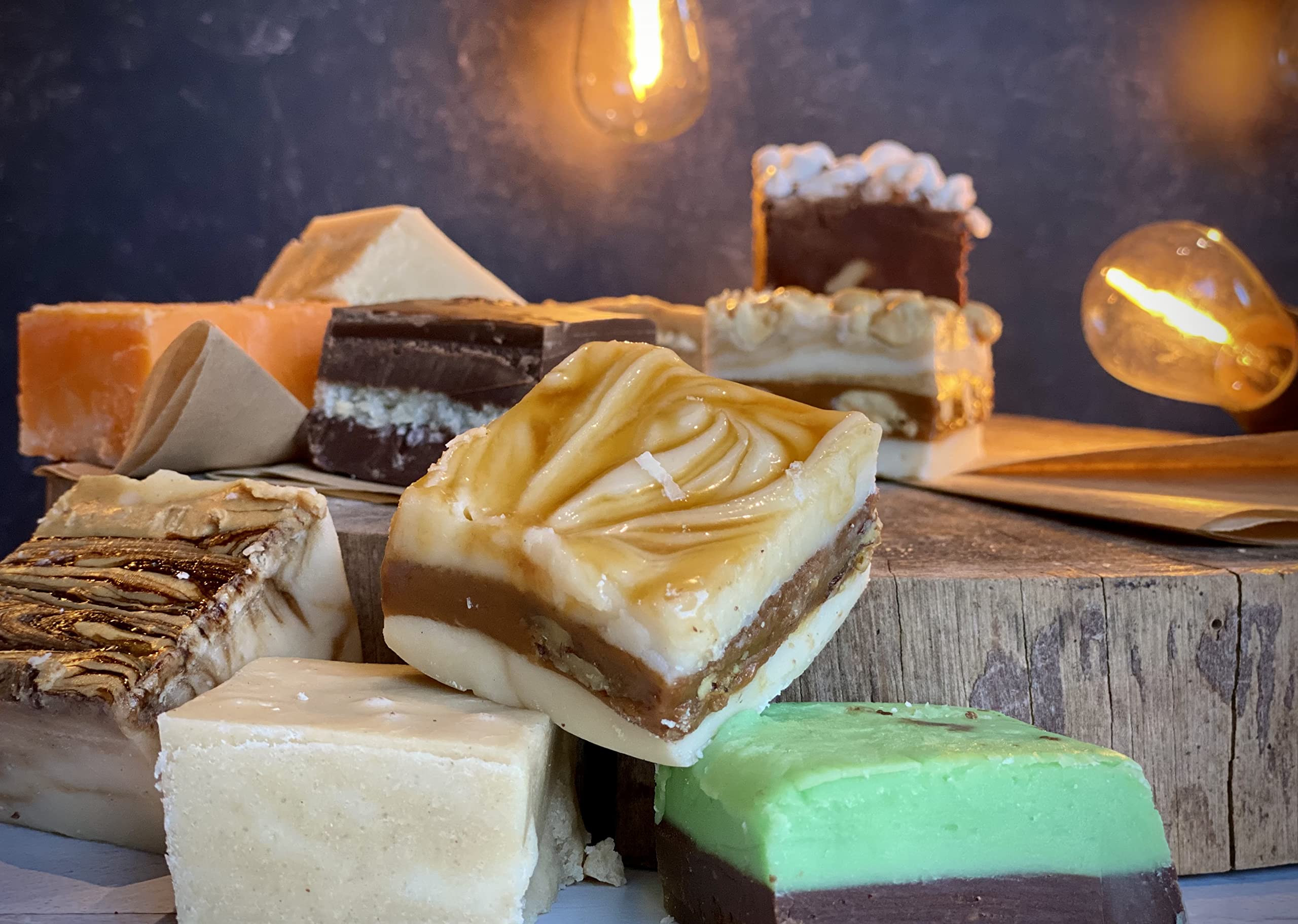 Fudge Shop Assorted Gourmet Handmade Fudge Sampler, 2 LB ( Pound ), Made Fresh with Real Cream and Butter and Delivered to Your Door