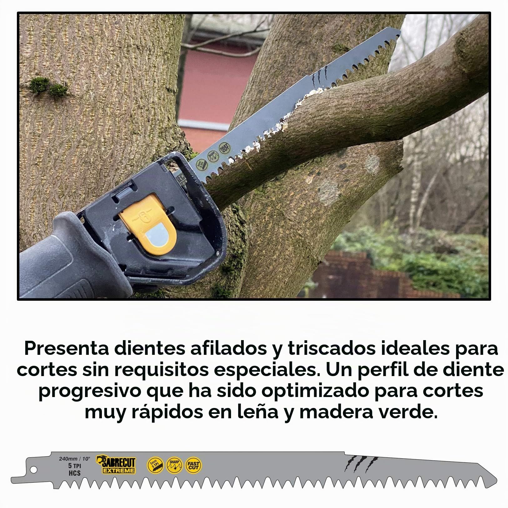 10 x SabreCut SCRSKW10A Mixed S644D S1531L S2345X Hojas de sierra de sable de corte rápido para madera Compatible con Bosch Dewalt Makita y muchos otros