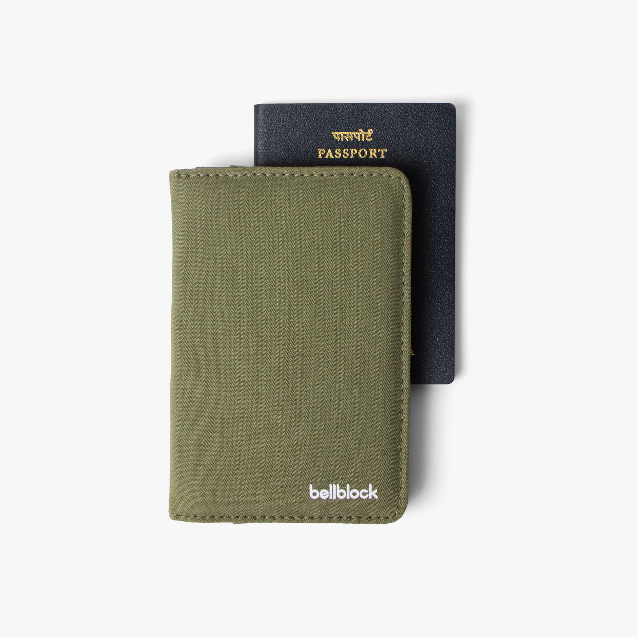 bellblock Passport Holder/Cover for Men/Women/Couple/Family | Passport/Document Organiser for Travel | Card & Currency Slot | Cotton Canvas | Olive Green (Pack of 1)-picture-39