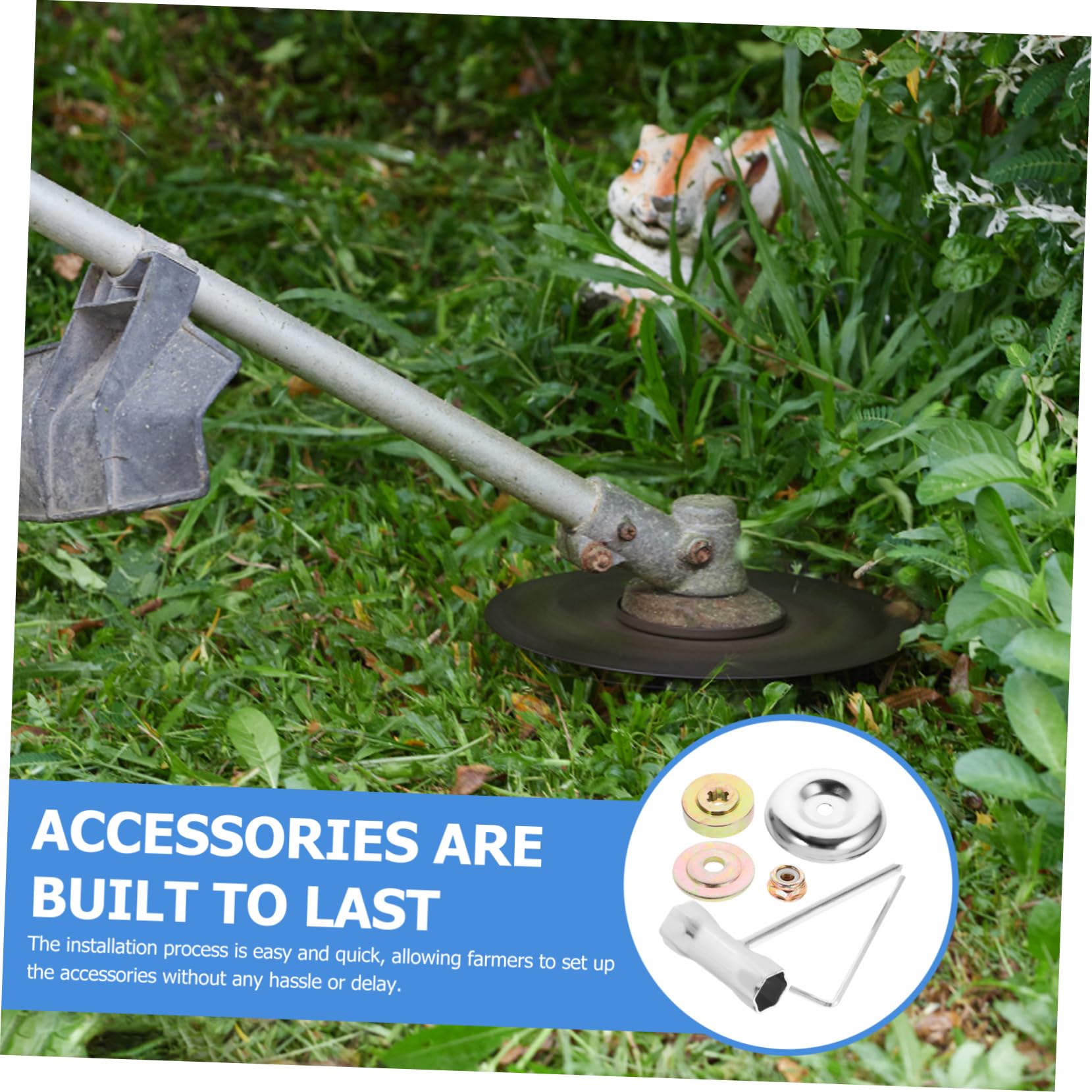 ibasenice 5 Juegos De Accesorios para Cortacésped Herramienta para Quitar Malezas En Exteriores Y Jardín Piezas De Repuesto para Cortacésped Placa De Metal para Césped Disco De Cobre