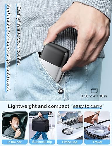 Miniatura 5 de Afeitadoras eléctricas de papel de aluminio para hombres, maquinilla de afeitar eléctrica, mini maquinilla de afeitar inalámbrica IPX7, afeitadora