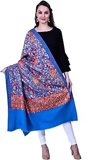 SWI WITH LABELKashmiri Shawl for Women, Aari Embroidery, (Size 40 X 80 Inches) …