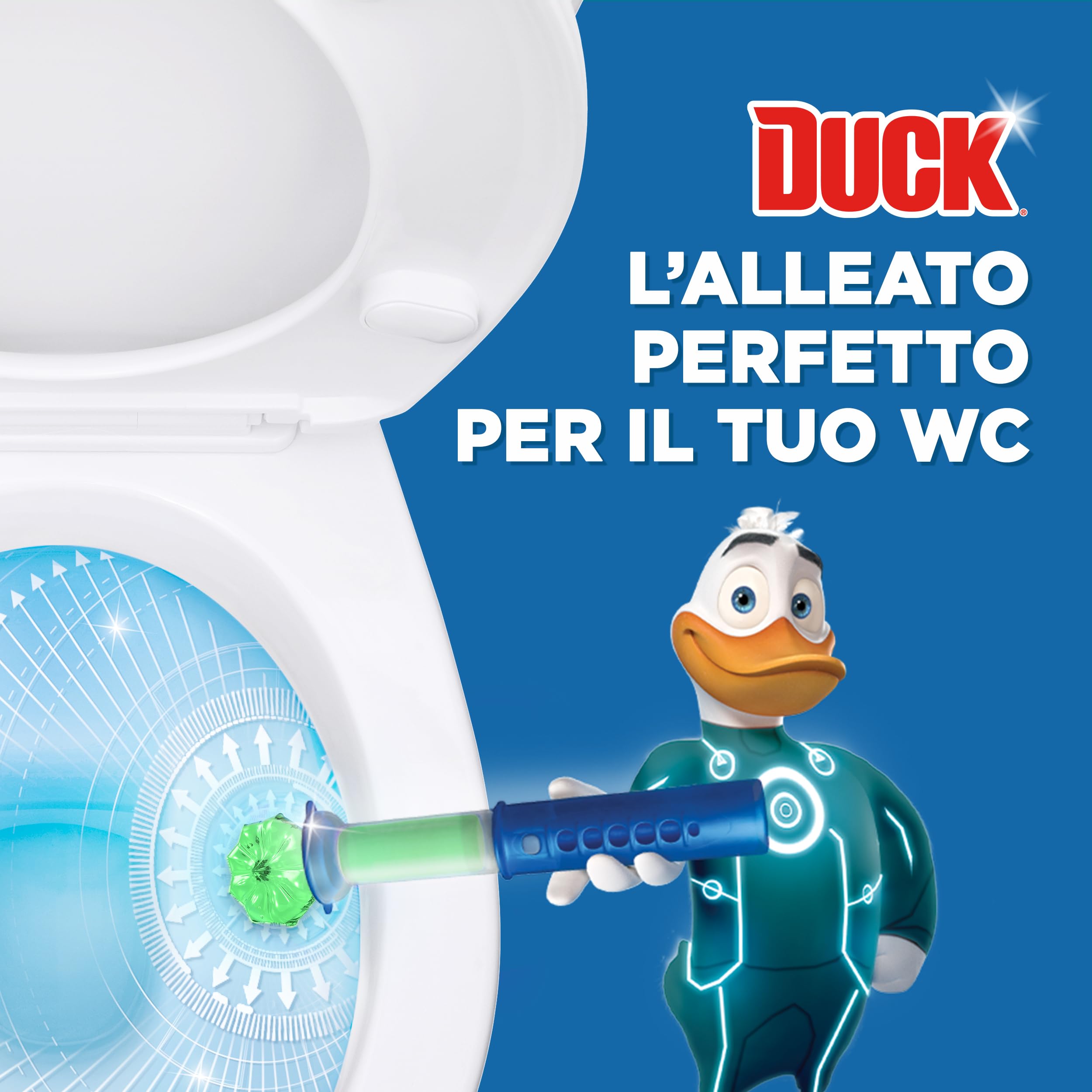 Duck Fresh Discs - Base per Dischi Gel Igienizzanti WC, Fragranza Lime - Formato Scorta 5 Applicatori, 30 Dischetti