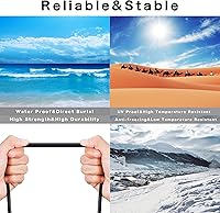 Vista 8 de Cable Ethernet Cat 7 de 25 pies, 26 AWG, cable de conexión de red de Internet Cat 7, cable de red RJ45, cable LAN Cat7 para PC, laptop, módem