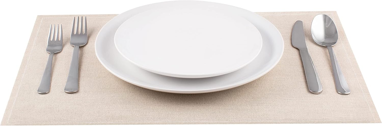 Five Star Napkins 100% Cotton Placemat, Large Placemats for Dining Table, Place Mat, Placemats Set, Table Mats, Modern Placemats, Placemats Bulk 12.6" x 18.9", 25x, Sand