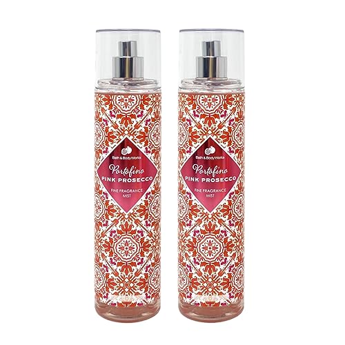Bath & Body Works Portofino Pink Prosecco - Paquete de 2 fragancias finas de 8 onzas líquidas cada uno