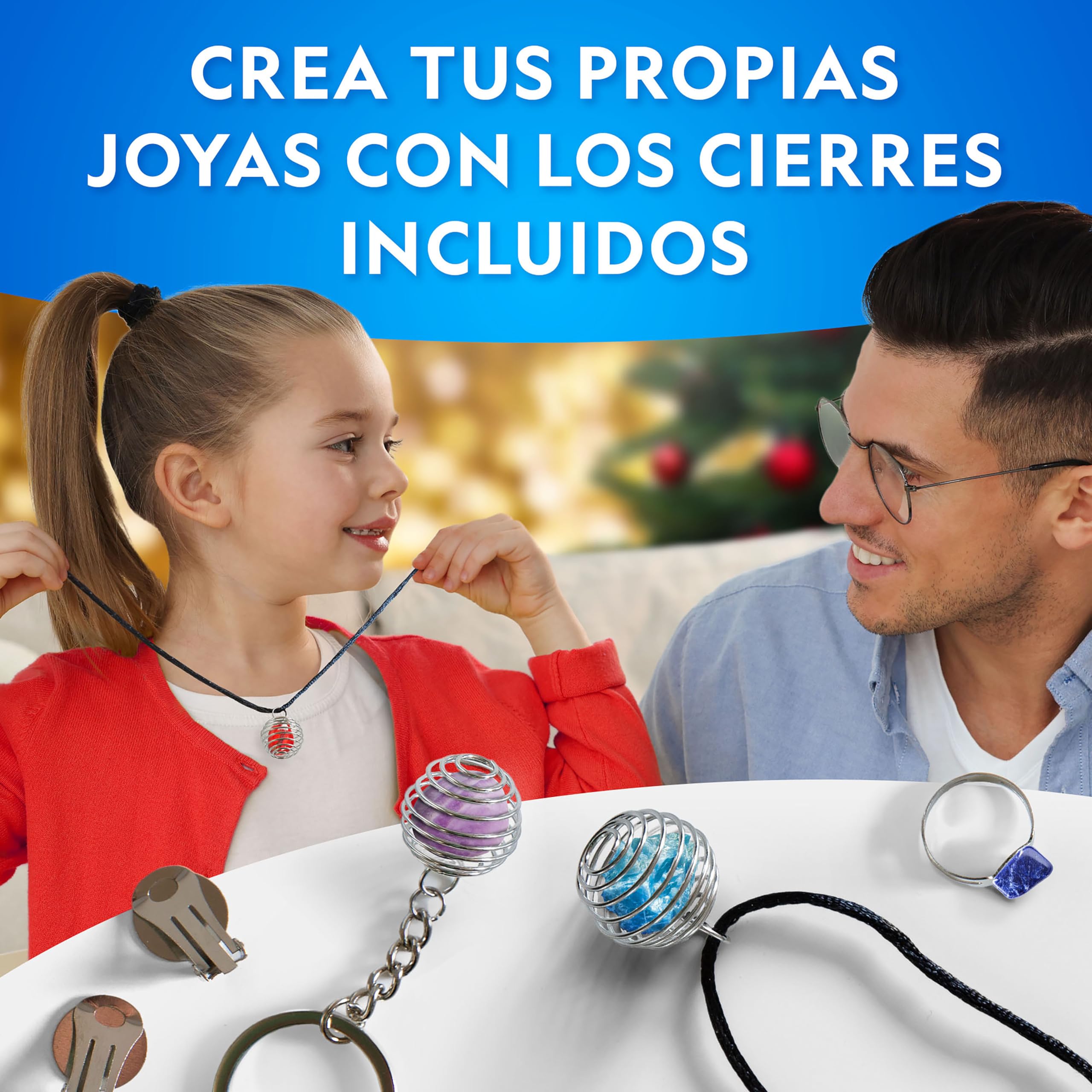 NATIONAL GEOGRAPHIC 2025 Calendario de Adviento de Gemas - Calendario para Niños con 24 Gemas para Abrir Cada Día, Colección de Rocas, Cuenta Atrás de Navidad con Mini Kit de Excavación de Gemas