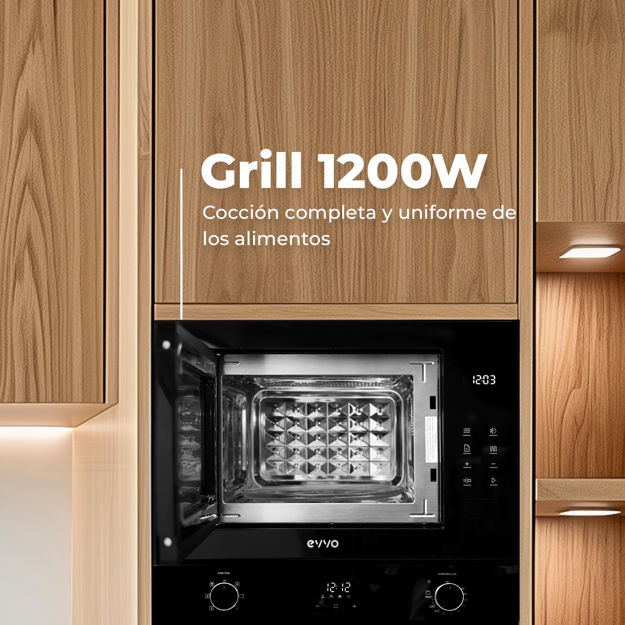 Micro-ondes intégré EVVO Mi45 Glass Bl