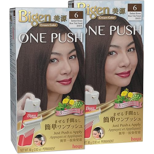 Bigen One Push 6 Darkest Brown - 2 Pack