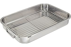 ExcelSteel 594 Stainless Roasting Pan for Exceptional Home Cooking