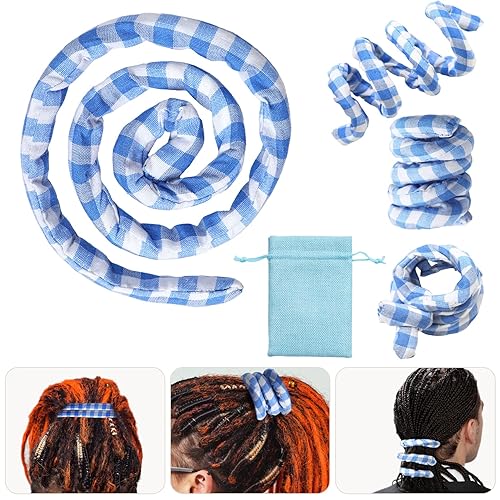Spiral Lock Hair Tie Dreadlock Accessories - LUCHOI Bendable Loc Hair Tie Ponytail Holder, Iron Wire Long Dread Locks Hair Tie for Women Men Thick